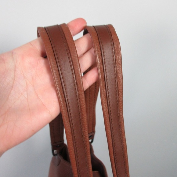 Peruzzi Italian Leather Shoulder Bag Women Brown Purse Handbag Tote Designer 760 - Picture 13 of 16